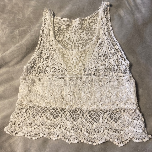 Crochet top size M, cotton - Picture 1 of 3